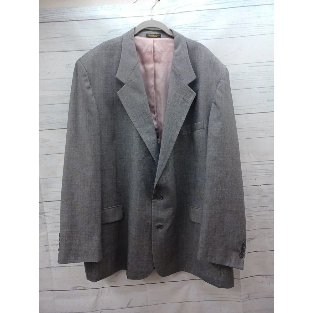 Vtg Sutter & Grant Mens Jacket Blazer Sz 52L Sport Coat Gray 2 Button